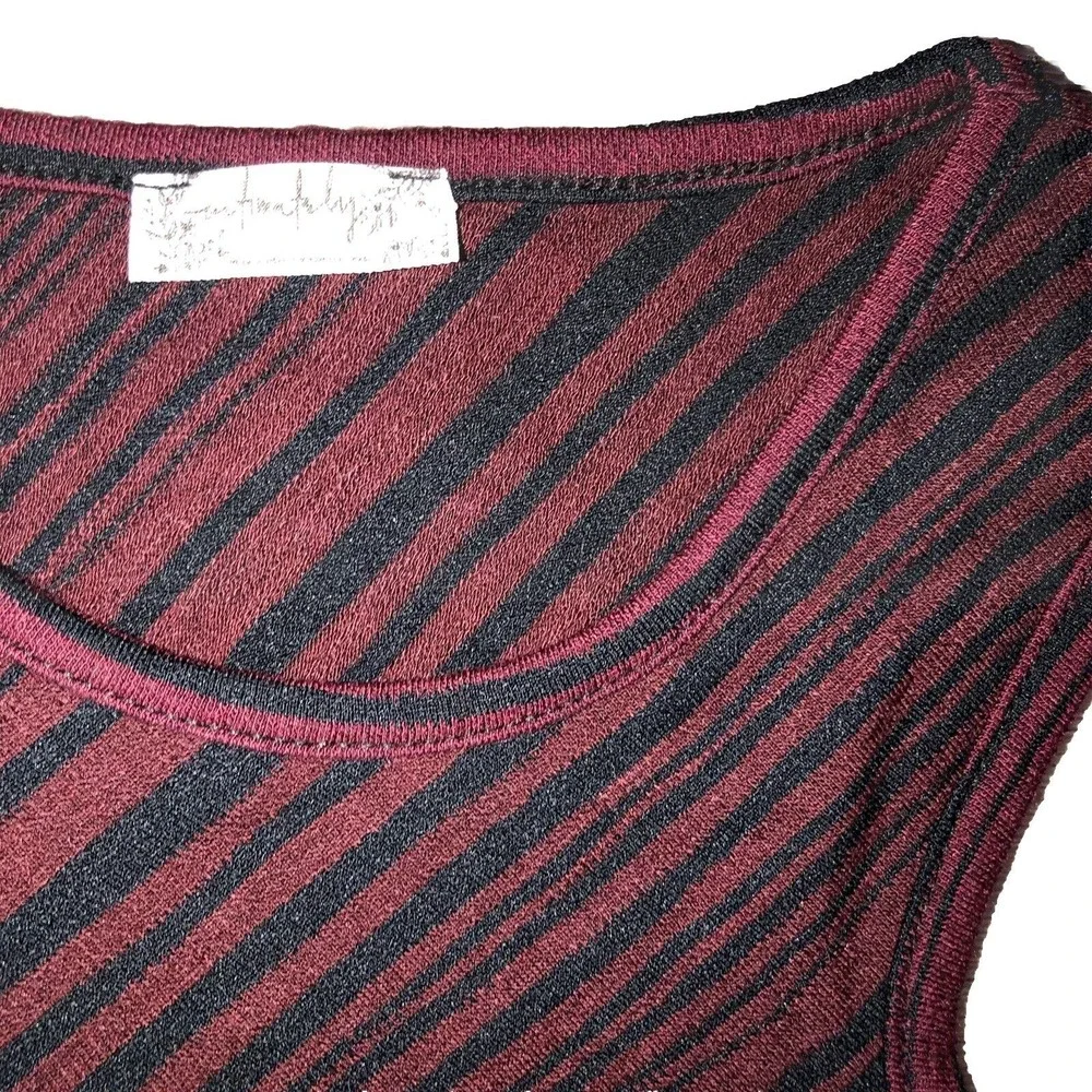 Free People Intimately Tessa Racerback Brami Crop Top High Neck Stripe XS‎